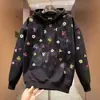 Moletom Casual de Alta Qualidade Tie-Dye para Outono e Inverno, Marca Tendência Fashion com Estampa de Espuma, Blusa de Outono e Inverno para Homens