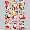 Nuevo SKJD2314 - Pegatinas electrostáticas navideñas de Papá Noel con diseño de escena de vidrio para ventana, pegatinas decorativas de pared