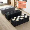 Banqueta para cambiarse de zapatos, taburete largo tipo sofá, mueble para tiendas de ropa y zapatos, uso doméstico, banco de almacenamiento al pie de la cama, banco rectangular para asiento en probadores