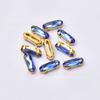Fundo Dourado 5*15mm Oval Longo Vidro Garra Diamante Ponta Fundo Strass DIY Roupa Sapato Bolsa Decorativa Adesivo Nail Art Diamante Material