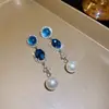 Aretes Colgantes Redondos de Ratán con Cuentas de Resina de Aguja Plateada Pendientes de Estilo Bohemio para Vacaciones Pendientes de Diseño de Nicho