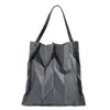 Bolsa Tote Geométrica, Bolsa de Mão, Bolsa de Lona, Design Plissado Geométrico de Ombro Único, Bolsa Plissada, Bolsa de Grande Capacidade para Mulheres