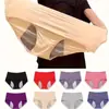 Ropa Interior Menstrual de Cintura Alta para Mujer de Comercio Exterior, Ultradelgada, Transpirable, Pantalones Menstruales sin Costuras, Talla Grande, Antibacteriana, Anti-Exposición Ropa Interior para Mujer