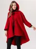 Nuevo cosplay de Halloween para adultos, capa roja y negra de manga larga, Caperucita Roja, túnica de mago medieval para mujer, vestido de muerte