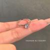 Conjunto de Tres Piezas Estilo Fresco Anillo de Circonita Moda de Nicho para Mujer Personalidad Nuevo Apertura Anillo Ajustable