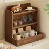 Estante de Almacenamiento para Portavasos de Escritorio Estante Organizador de Vasos Multicapa para Mesa Auxiliar de Comedor Taza de Té Café Estilo Vintage Estante de Exhibición