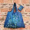 Bolso Estilo Pintura al Óleo de Van Gogh, Capacidad Extra Grande, Bolsa de Compras Plegable, Bolsa de Dibujos Animados Ecológica para Supermercado, Bolsa para la Compra, Bolsa de Almacenamiento
