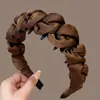 Diadema con Diseño de Corona Alta para Hacer que el Rostro Parezca Más Pequeño, Lujo Ligero, Antideslizante, Tejido, Patrón de Cuadros y Lunares, Sensación de Alta Gama para Adultos y Mujeres Jóvenes