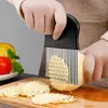 Cortador Ondulado para Cortar Batatas e Batatas Fritas, Fatias Finas Fantasiosas para Cozinha, Faca para Uso Doméstico, Ferramenta Fatiadora Ondulada Multifuncional