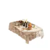 Mantel Blanco de Encaje Estilo Francés Pastoral, Cubre Mesa Rectangular Calado, Tela Decorativa para el Hogar, Mantel, Mantel para Mesa de Café