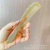 Peine de Cuerno para Terapia y Masaje Capilar, Peine para Hombres con Cabello Rizado, Peine Meridian con Dientes Anchos, Peine de Peluquería, Peine de Cuidado Capilar con Dientes Finos