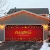 Cortina de Puerta de Garaje de Invierno y Navidad de Amazon Transfronteriza Tela de Fondo para Fiesta Festiva Banderín de Puerta Tela Colgante