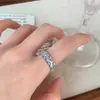 Anillo Personalizado Creativo Minimalista de Alta Gama, Anillo con Incrustaciones de Diamantes Estilo Minimalista Transfronterizo Europeo y Americano, Joyería de Diseño de Lujo Ligero de Nicho