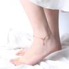Tobillera de Plata Pura Rueda de la Fortuna para Mujer, Nuevo Modelo de Alta Gama de Moda, Estilo Lujo Ligero Tobillera de Flor y Mariposa S925