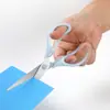 Tijeras de papelería para estudiantes Odm/Oem Logo personalizado Tijeras para cortar papel Hechas a mano Rejillas para ventanas Oficina Corte de papel Afiladas y duraderas