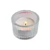 Vaso de Vidrio para Velas Simple Aromaterapia Vaso de Vidrio Vacío para Velas Portavelas de Vidrio Transparente para Hogar Dormitorio Listo para la Venta