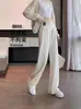Calça pantalona de maternidade com cós cruzado que não aperta a barriga, calça longa listrada vertical elástica para mulheres baixinhas, calça casual de maternidade plus size