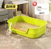 Caixa de Areia para Gatos Extra Grande Espessada Anti-Salpicos Banheiro Gigante para Gatos Borda Elevada Caixa para Fezes de Gato Semi-Fechada Aberta