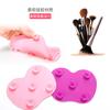 Almohadilla de silicona para limpiar brochas de maquillaje Almohadilla de manzana con ventosa Almohadilla de limpieza de belleza Artefacto de silicona para brochas Brocha de maquillaje