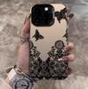 Funda para teléfono Samsung A55 35 A53 34 S24Ultra patrón negro S23FE/Note20U encaje