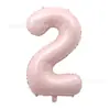 Globos de Foil Número Rosa Bebé de 32 pulgadas Tamaño Mediano Versión Americana Globos Azul Bebé Decoración de Escena para Fiesta de Primer Cumpleaños de Bebé