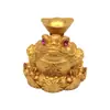 Enfeites de Sapo Dourado de Latão, Sapos Dourados Ocos de Três Pernas para Chá para Atrair Riqueza e Tesouro, Sala de Estar para Atrair Riqueza, Pequenos Objetos de Cobre Atacado Podem Ser Enviados em Nome de Outros