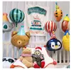 Chapéu de Aniversário de Folha de Alumínio de Animal de Circo Desenho Animado Fofo, Suprimentos para Cena de Festa Infantil
