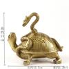 Cuarteto de Adornos de Cobre Tortuga Serpiente Nafu Basáltico Mito Artesanía Decoración de Muebles Artesanía