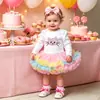 Vestido de Princesa da Moda Personalizado para Meninas de 1 Ano para 2026, Saia Tutu Estilo Coroa com Sobreposição de Tule, Acompanha Tiara e Sapatos
