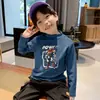 Camiseta Base para Niños 2026 Otoño/Invierno Nuevo Estilo para Niños Versátil de Forro Polar Cálida Capa Interior Cuello Semi-Alto Manga Larga