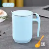 Copo de Aço Inoxidável com Alça Caneca de Grande Capacidade com Tampa e Colher 304 Copo de Café Criativo Copo de Água Feminino Copo de Chá Simples
