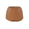 Saia de Couro Sexy Americana com Zíper Lateral Outono e Inverno Sexy Anti-Exposição Mini Ultracurta Evasê Cobrindo o Quadril Efeito Emagrecedor Saia de Couro PU