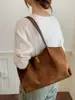 Bolso de gamuza de moda para mujer, nuevo bolso de hombro versátil 2026, bolso tote de gran capacidad para ir al trabajo, transfronterizo
