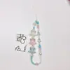Cordão de Cristal com Contas Feito à Mão Estilo Ins, Corrente Curta com Múltiplas Contas Estrela Coloridas, Alça de Celular, Anti-Queda e Anti-Perda, Estilo Feminino