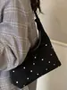 Bolsa de Ombro Casual Nova Inverno 2025 Moda Feminina Bolsa de Ombro/Axila com Pedras Strass Bolsa para o Dia a Dia