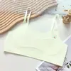 Ropa interior para niñas Sujetador de desarrollo Envoltura de pecho para niñas de mediana edad Niños Camisola sin marcas Ajustable Chaleco delgado