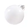 Bolas de Natal Brancas de Plástico Galvanizado para Fronteira Pendentivos de Decoração para Árvore de Natal Bolas Decorativas para Layout de Cena de Feriado