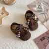 Zapatos Pequeños de Cuero para Niñas 2025 Otoño Nuevo Retro Boca Baja Antideslizantes Zapatos Birkenstock Moda Estudiante Versátiles Zapatos Casuales