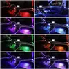 Luz de Ambiente para Coche RGB USB 36 Luces Una para Cuatro Colorida Interior del Coche Pie Control por Sonido App Luz de Ambiente para Coche