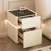 Mesa de noche inteligente segura integrada simple moderna multifuncional para el hogar carga inalámbrica segura para dormitorio gabinete de almacenamiento