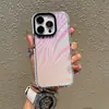 Funda para Teléfono Móvil de Comercio Exterior con Patrón de Ola Degradado Rosa Adecuada para Apple 17Pm, Alto Valor Estético para Niñas, Funda Suave Transparente para iPhone 16