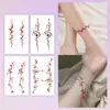 Pegatinas de Tatuaje Estilo Puro Femenino, Impermeables, a Prueba de Sudor, Larga Duración, Sensación Fresca y de Alta Gama, Pulseras, Brazaletes, Clavícula, Pecho, Diseño de Nicho