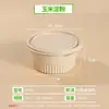 Caja de Almuerzo Desechable de Almidón de Maíz, Caja Redonda de Embalaje Biodegradable y Ecológica para Llevar, Tazón de Grado Alimenticio, Caja de Almuerzo Cuadrada