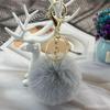 Colgante de bola de piel de conejo Rex de imitación de fábrica 6cm adornos para bolso de mujer llavero de bola de piel accesorios de ropa para zapatos y sombreros al por mayor