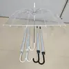Guarda-chuva Transparente, Guarda-chuva de Chuva Transparente, Cabo Reto, Cabo Longo, Branco Transparente, Guarda-chuva de 8 Varetas, Guarda-chuva Fosco, Guarda-chuva com Logo Personalizado