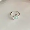 Anillo Geométrico de Piedra Natural de Color Contrastante Estilo Nuevo Transfronterizo para Mujer, Anillo Apilable Estilo Vintage, Anillo para Dedo Índice, Accesorios de Joyería