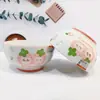 Cuencos y Platos de Cerámica para Uso Doméstico, Cuencos para Comer, Cuencos para Fideos, Platos, Color Bajo Esmalte, Lindos Cuencos y Platos de Fresas, Cuencos para Arroz, Platos para Frutas