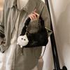 Bolsa Plissada Moda Verão para Mulheres 2025 Nova Versátil Bolsa de Ombro com Corrente Estilo Nicho Bolsa Transversal