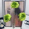 Flores Artificiales de Rosa y Peonía para Bodas Blancas Transfronterizas Decoración de Salón de Bodas Flores Falsas Adornos de Ramo Decorativo de Rosa