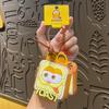 Linda Cartera de Monedas para Descomprimir Garfield con Llavero Dibujo Animado IP Autorizado Juguete Popular Exquisito Llavero Pequeño Regalo